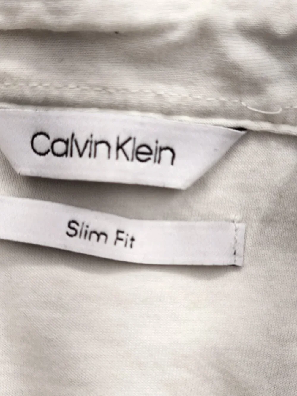 Calvin Klein CK Slim Fit Polo Shirt Men L White Striped 100% Cotton - Picture 4 of 15